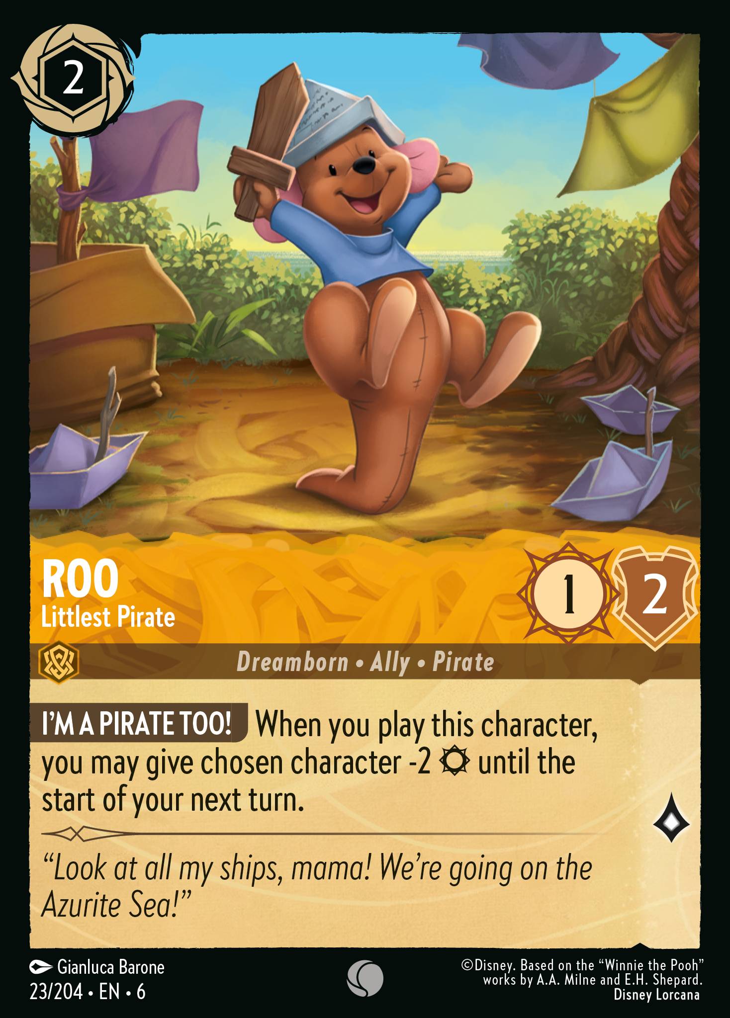 Roo - Littlest Pirate - Common Lorcana Card