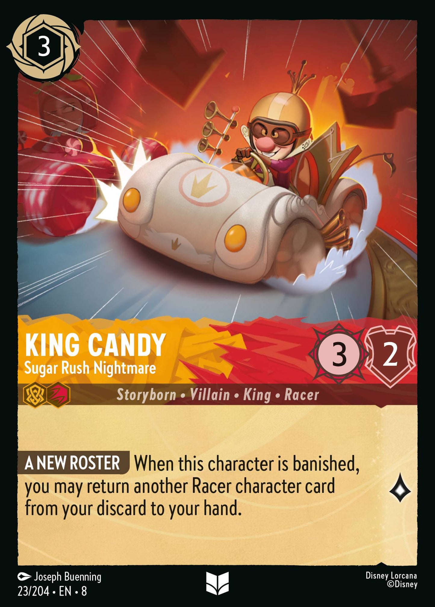 King Candy - Sugar Rush Nightmare - Uncommon Lorcana Card