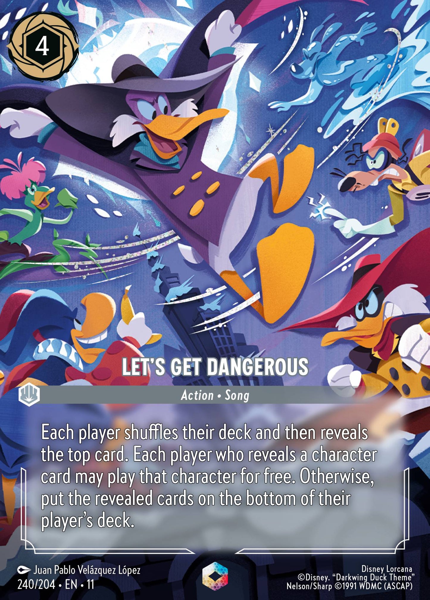 Let's Get Dangerous (Enchanted) - Enchanted Lorcana Holofoil Card