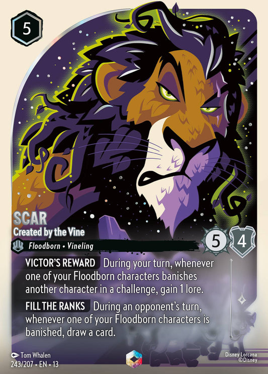 Scar - Created by the Vine - Enchanted Lorcana Card