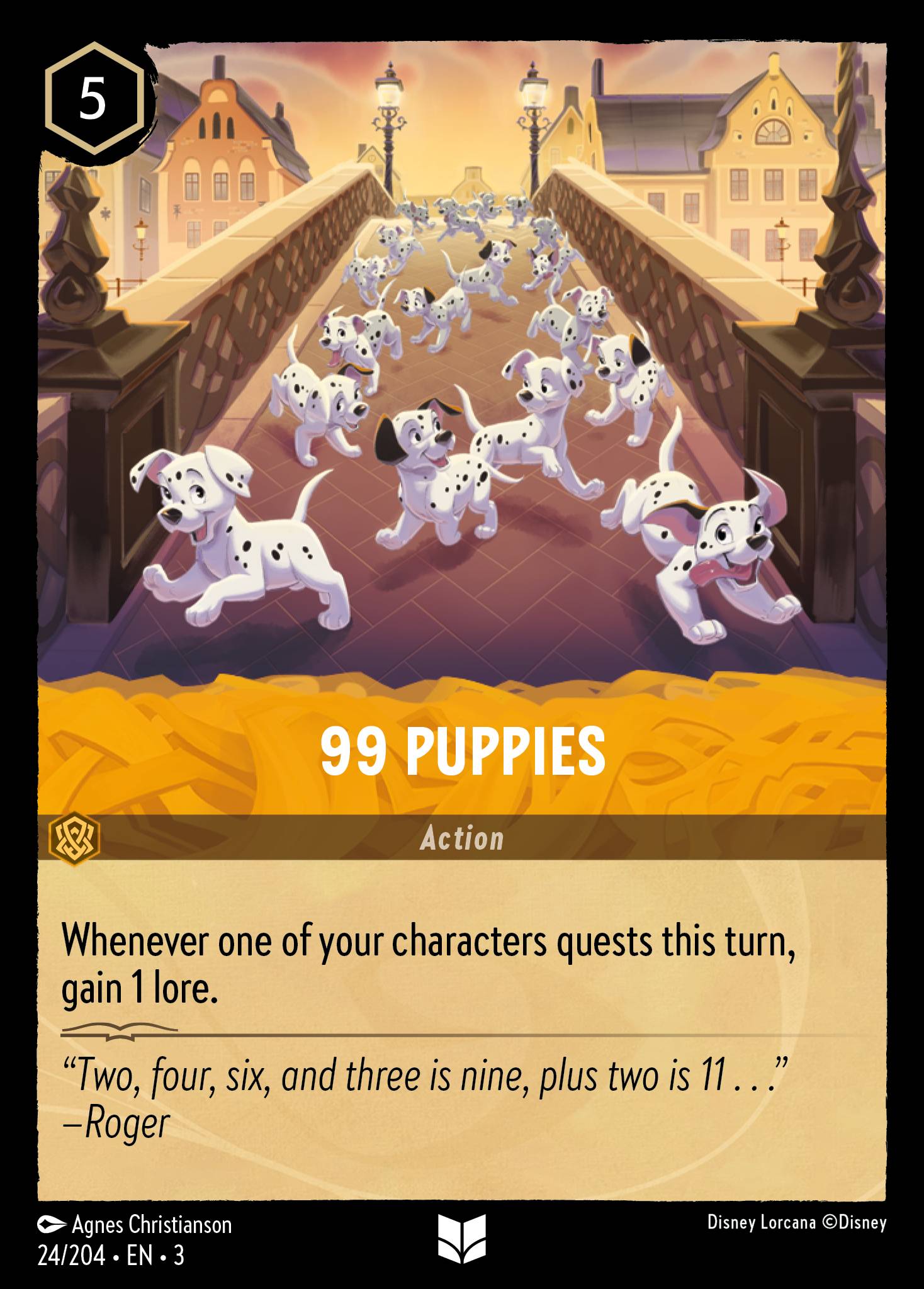 99 Puppies - Uncommon Lorcana Card