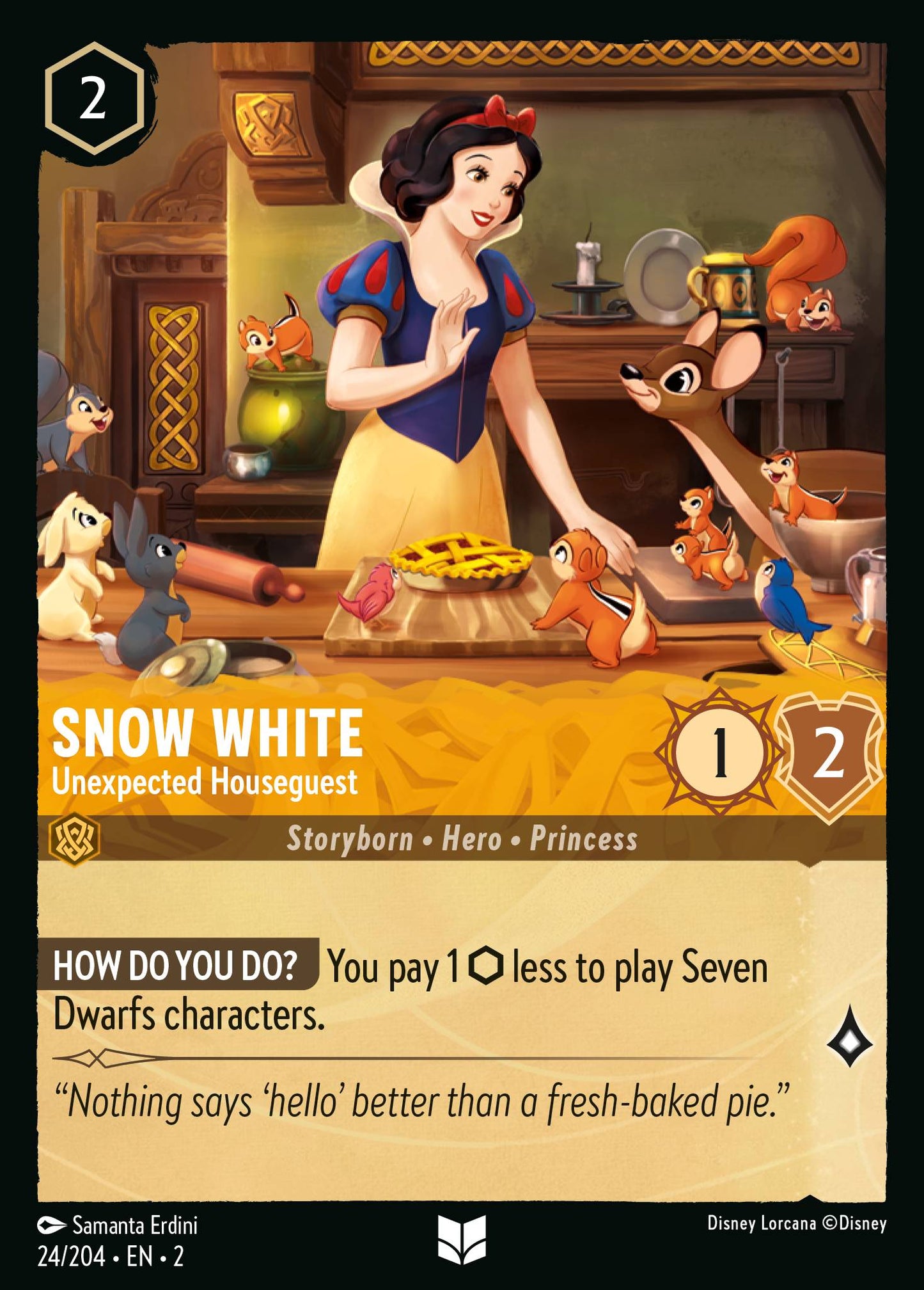 Snow White - Unexpected Houseguest - Uncommon Lorcana Card