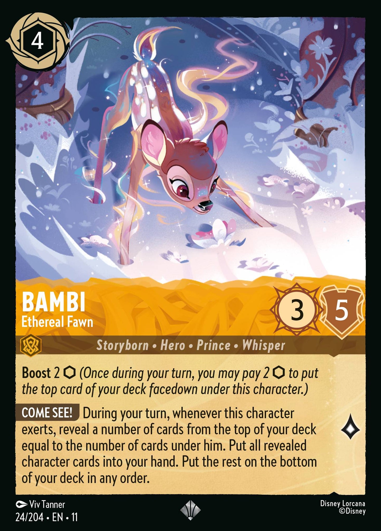Bambi - Ethereal Fawn - Super Rare Lorcana Card