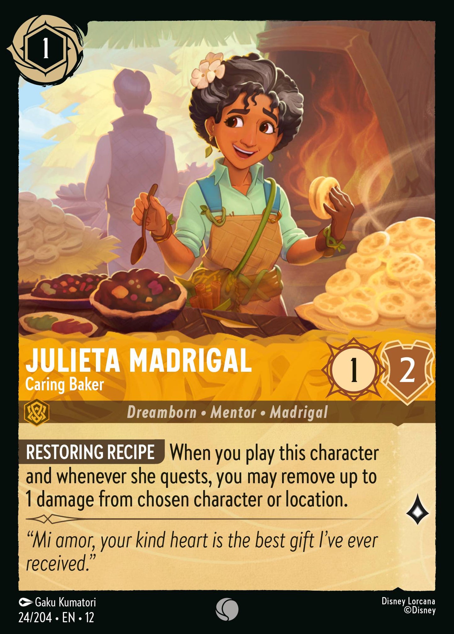 Julieta Madrigal - Caring Baker - Common Lorcana Card