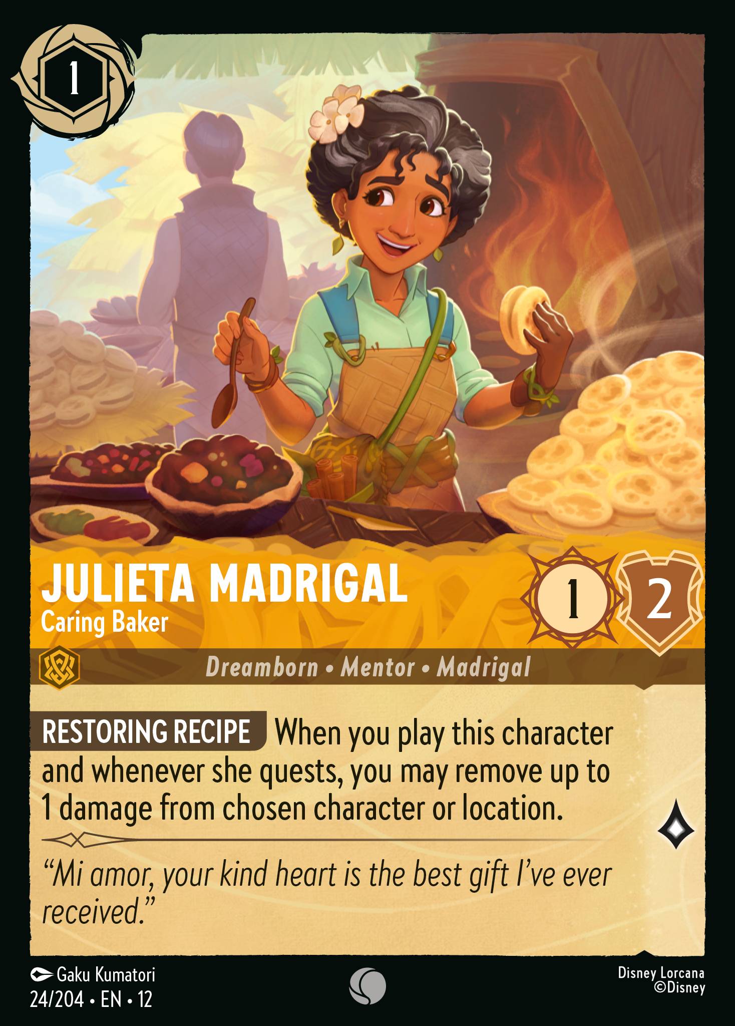 Julieta Madrigal - Caring Baker - Common Lorcana Card