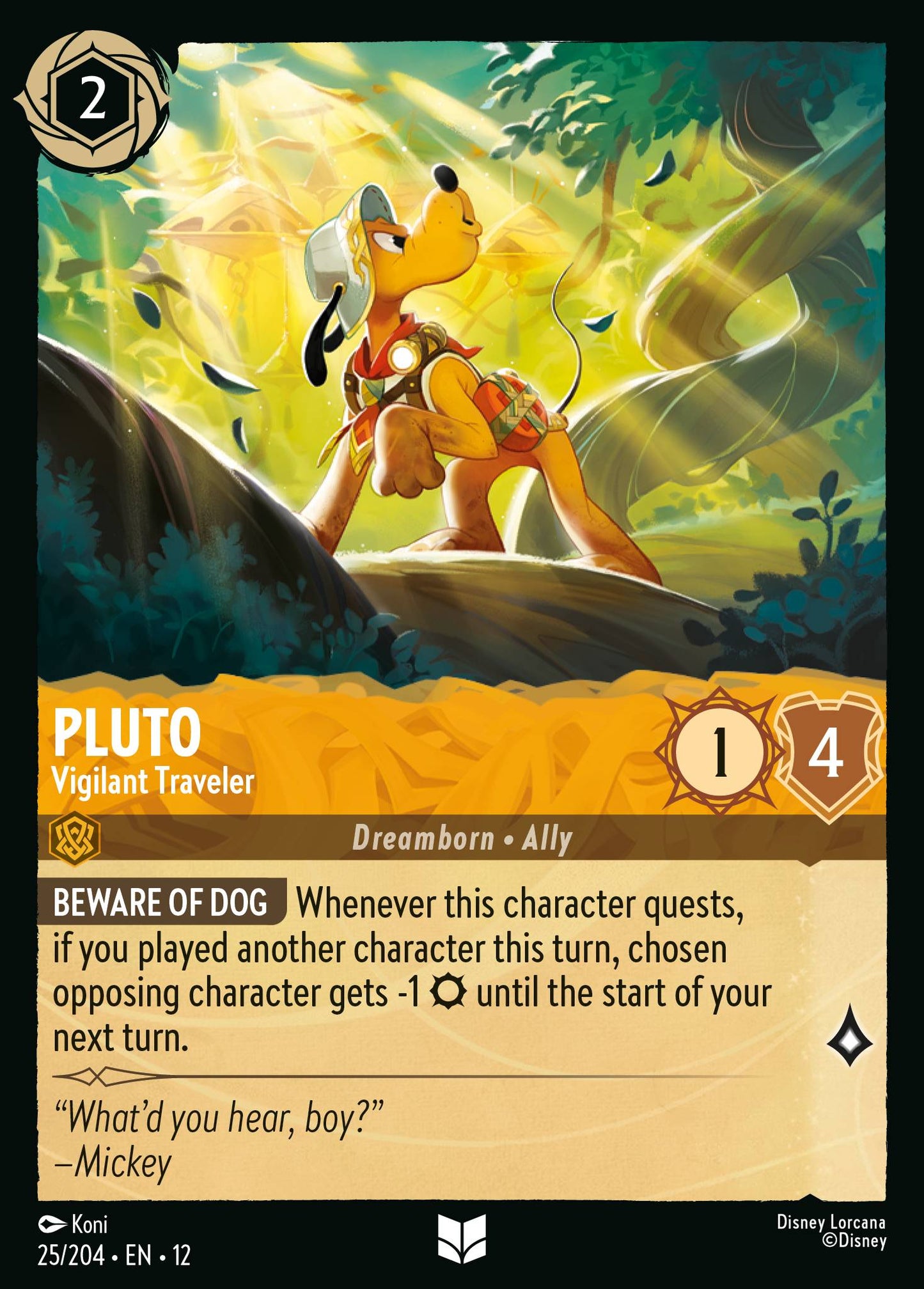 Pluto - Vigilant Traveler - Uncommon Lorcana Card
