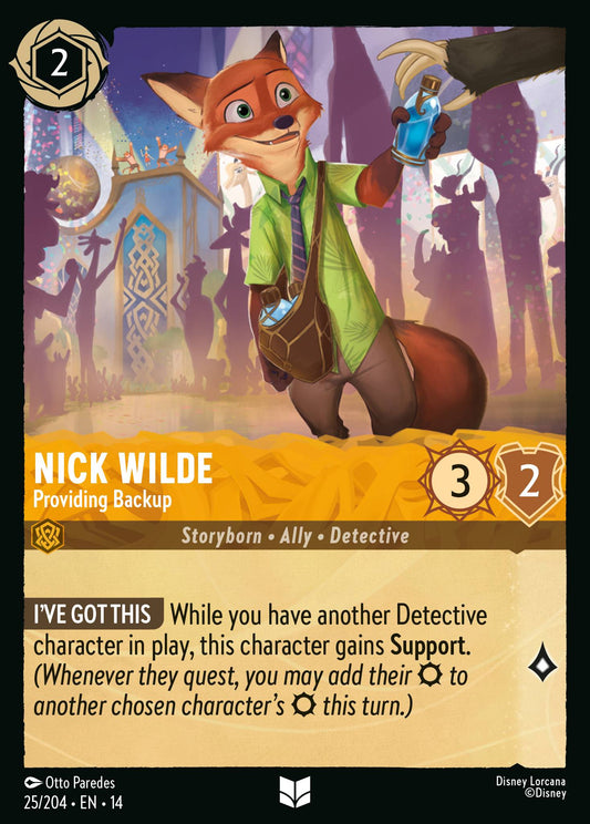 Nick Wilde - Providing Backup - Uncommon Lorcana Card