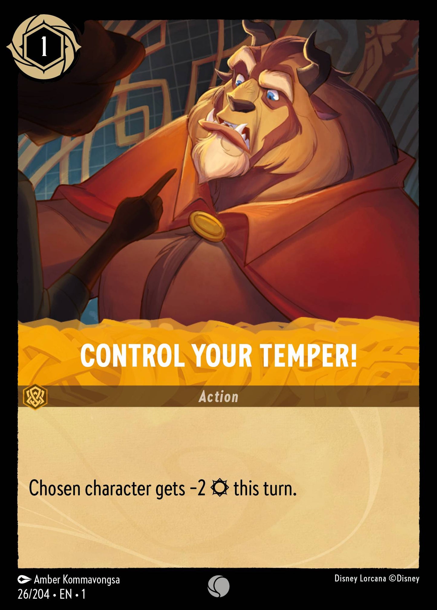 Control Your Temper! - Common Lorcana Card