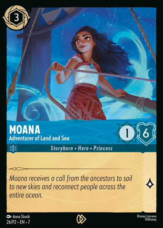 Moana - Adventurer of Land and Sea - Disney Lorcana Promo Cards - Cold Foil