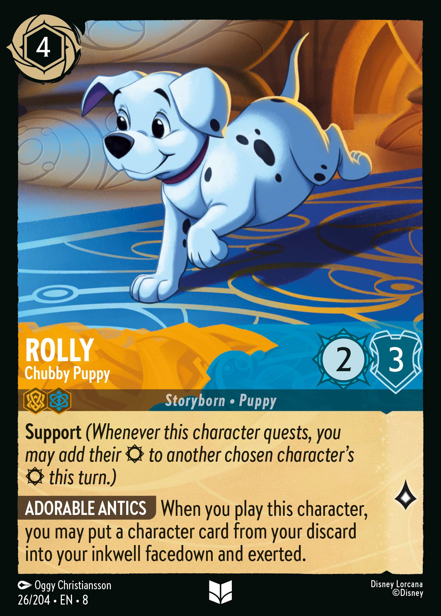 Rolly - Chubby Puppy - Uncommon Lorcana Card