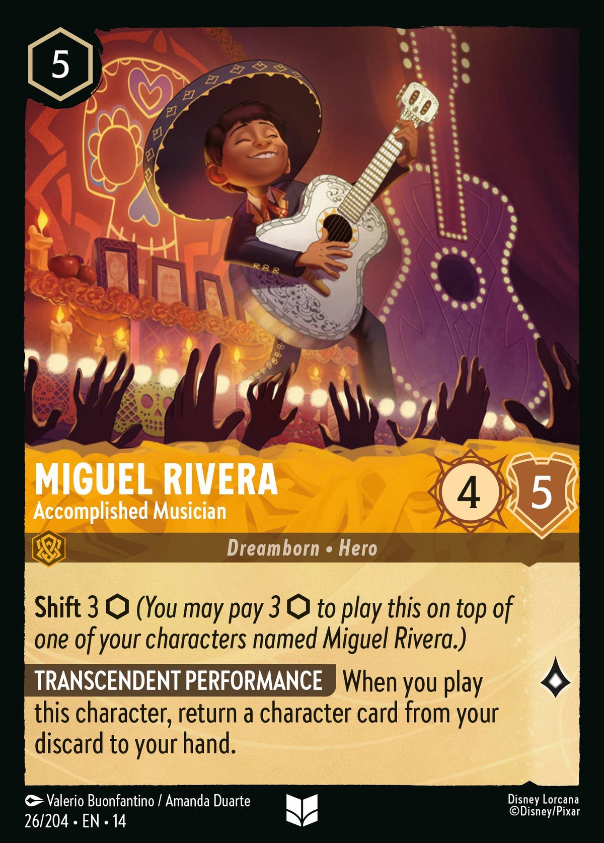 Miguel Rivera - Accomplished Musician - Uncommon Lorcana Card