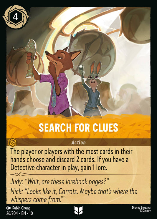 Search For Clues - Uncommon Lorcana Card