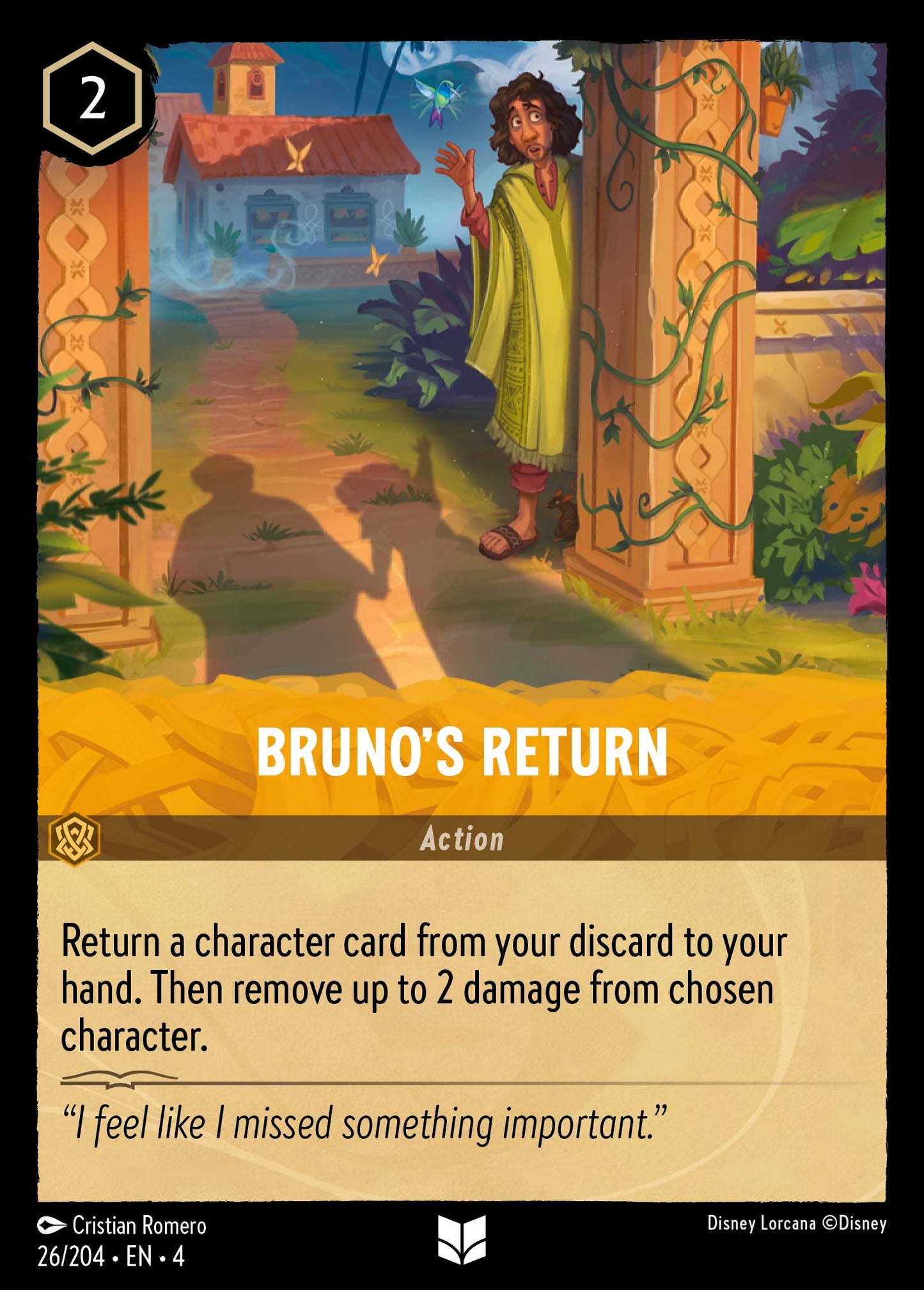 Bruno's Return - Uncommon Lorcana Card
