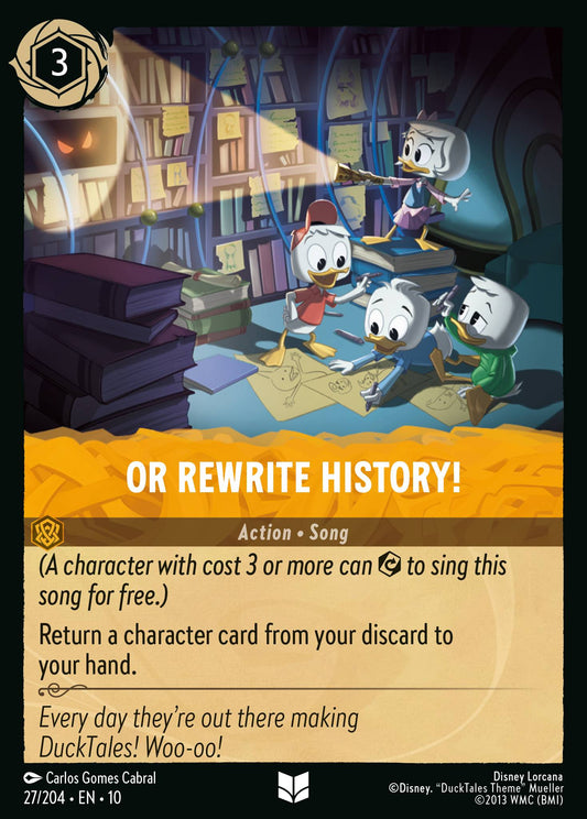 Or Rewrite History! - Uncommon Lorcana Card