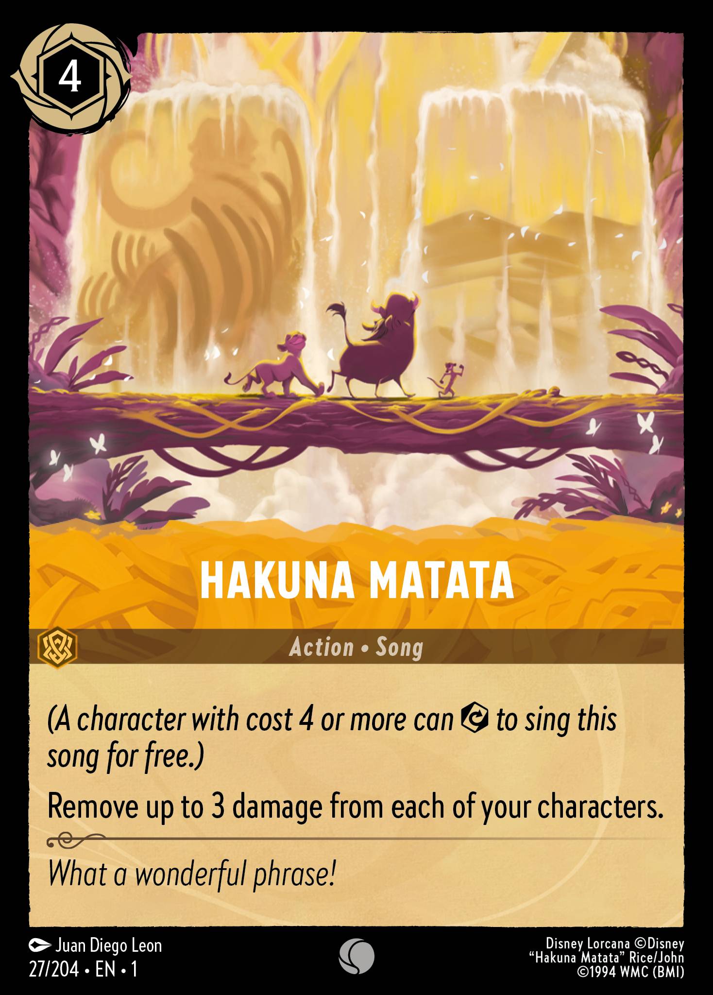 Hakuna Matata - Common Lorcana Card