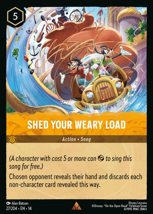 Shed Your Weary Load - Rare Lorcana Card