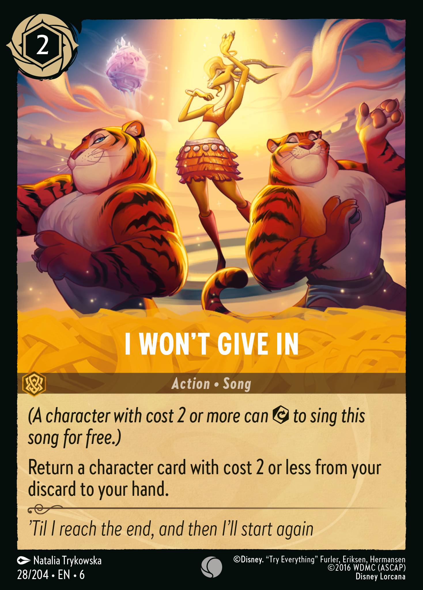 I Won't Give In - Common Lorcana Card