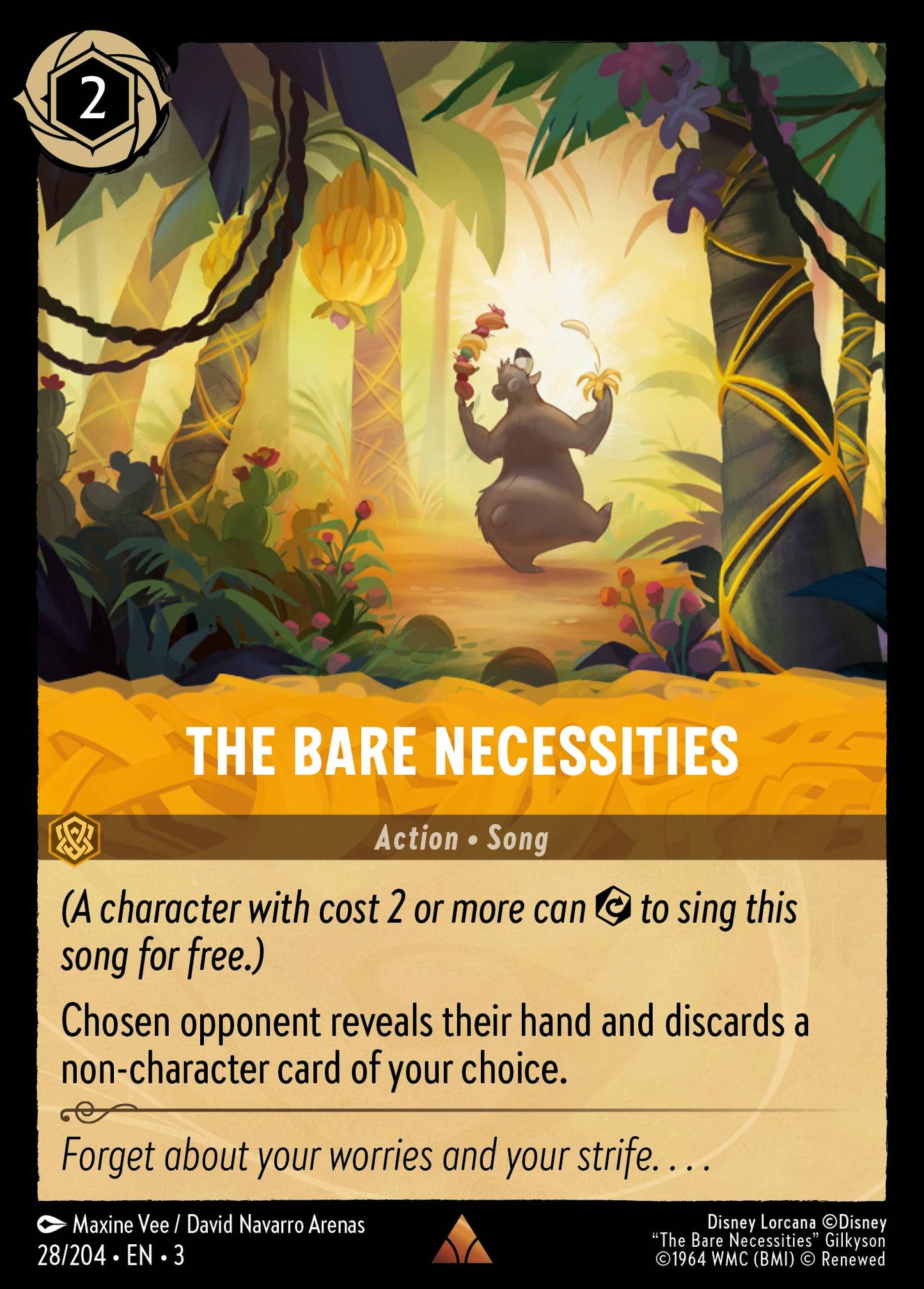 The Bare Necessities - Rare Lorcana Card
