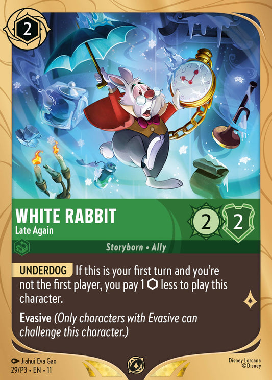 White Rabbit - Late Again - Disney Lorcana Promo Cards - Holofoil
