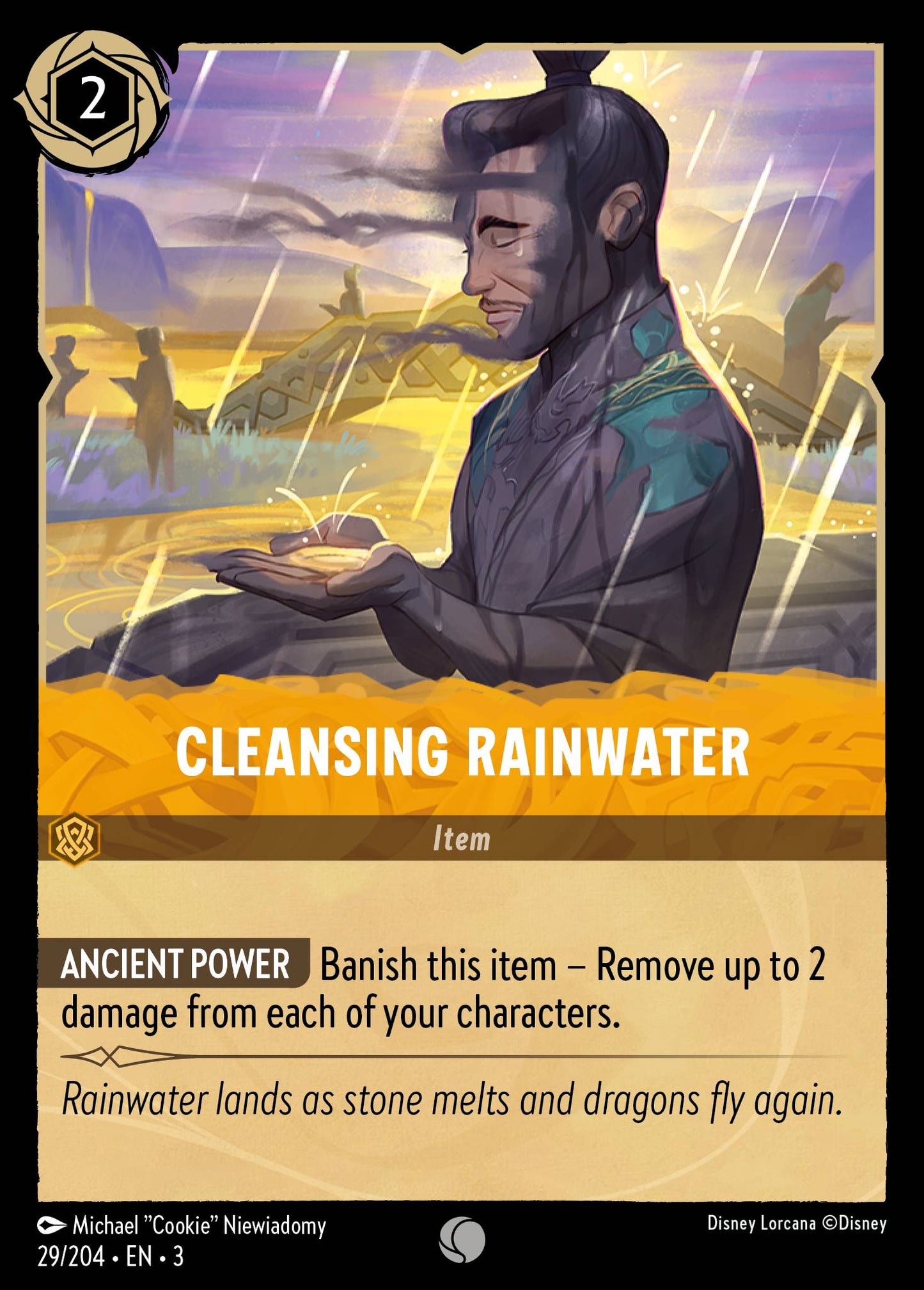 Cleansing Rainwater - Common Lorcana Card