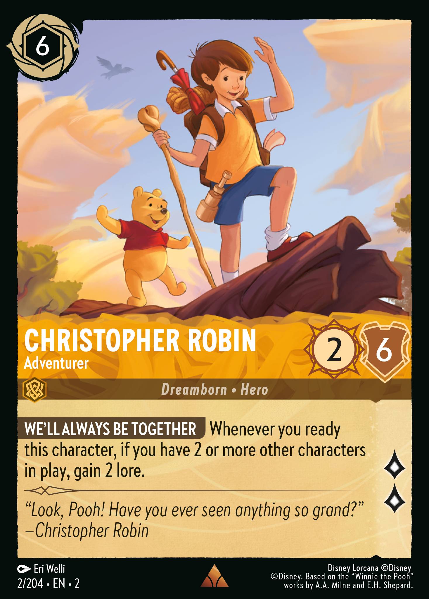 Christopher Robin - Adventurer - Rare Lorcana Card
