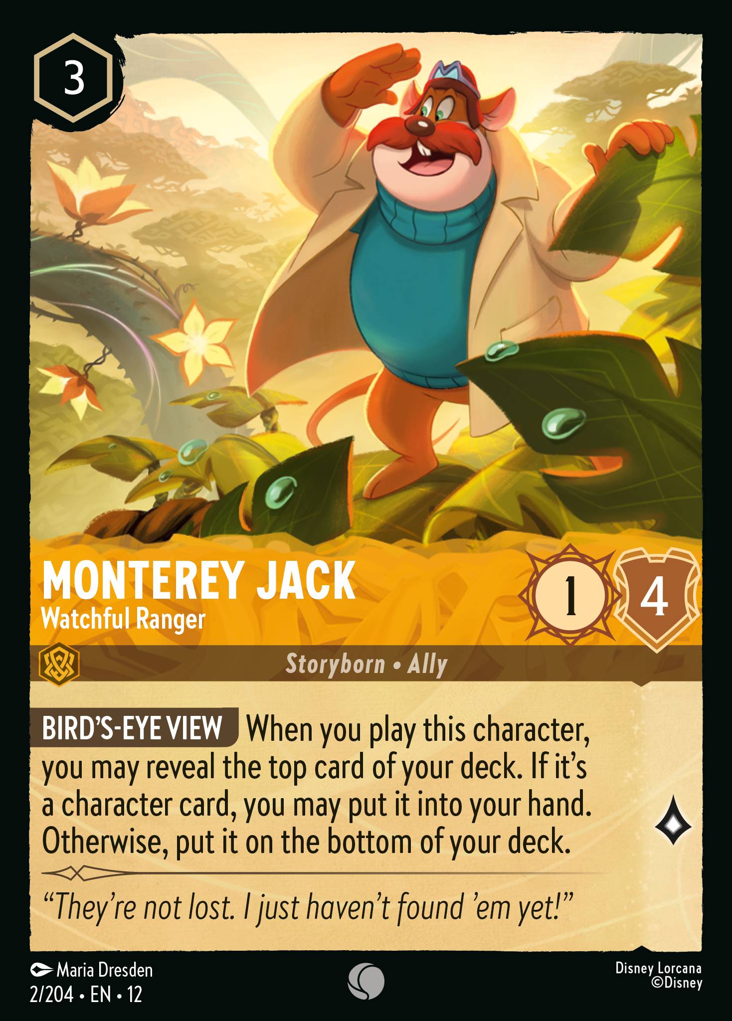 Monterey Jack - Watchful Ranger - Common Lorcana Card
