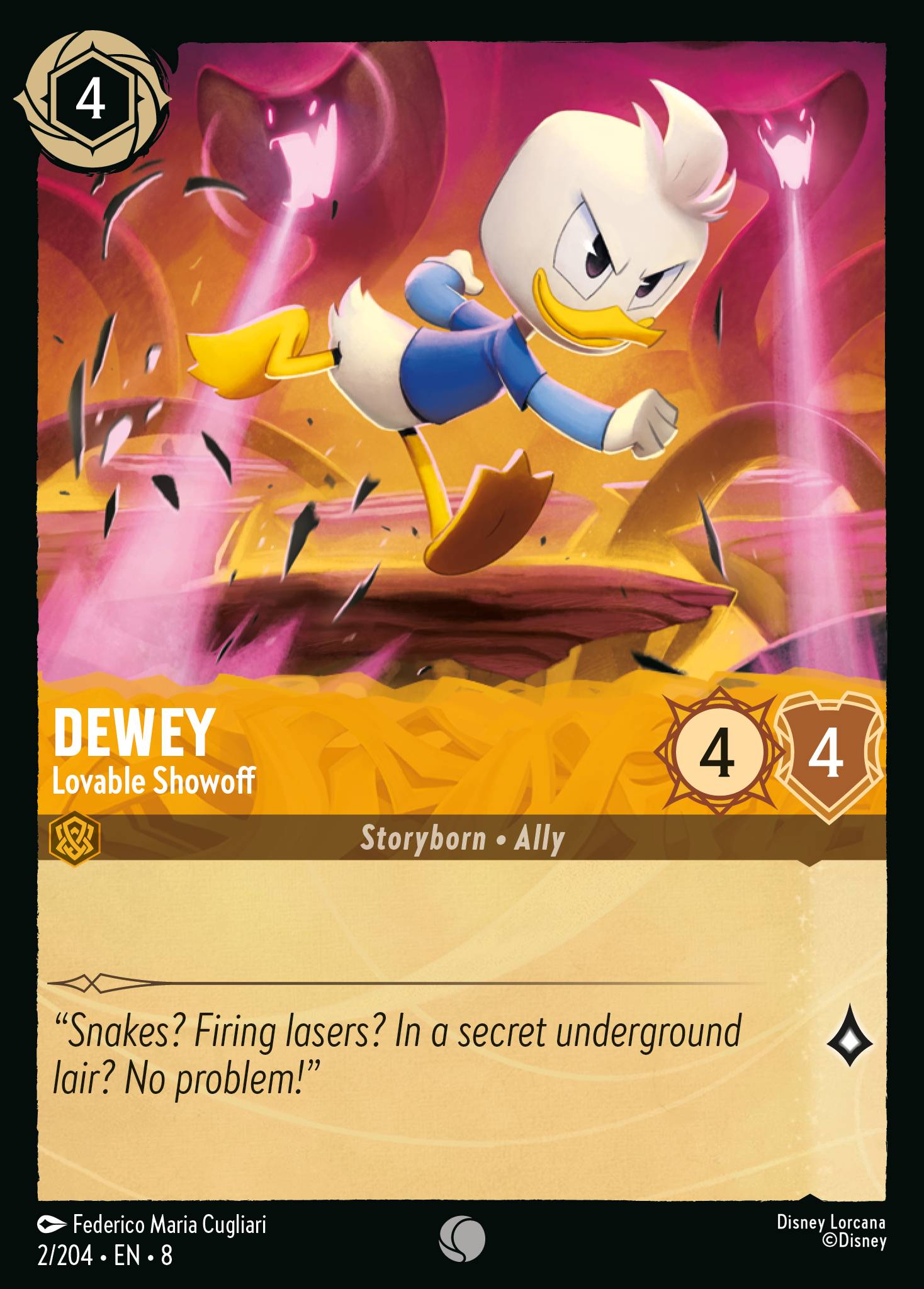 Dewey - Lovable Showoff - Common Lorcana Card
