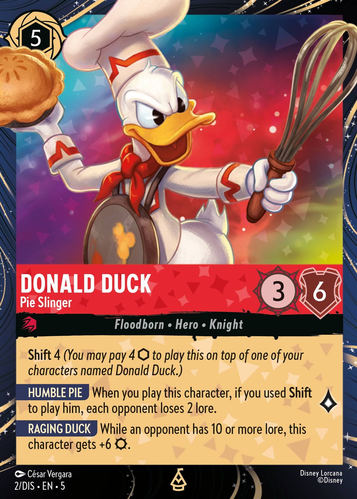 Donald Duck - Pie Slinger - Disney Lorcana Promo Cards - Holofoil