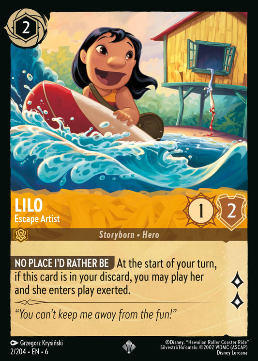 Lilo - Escape Artist - Super Rare Lorcana Card