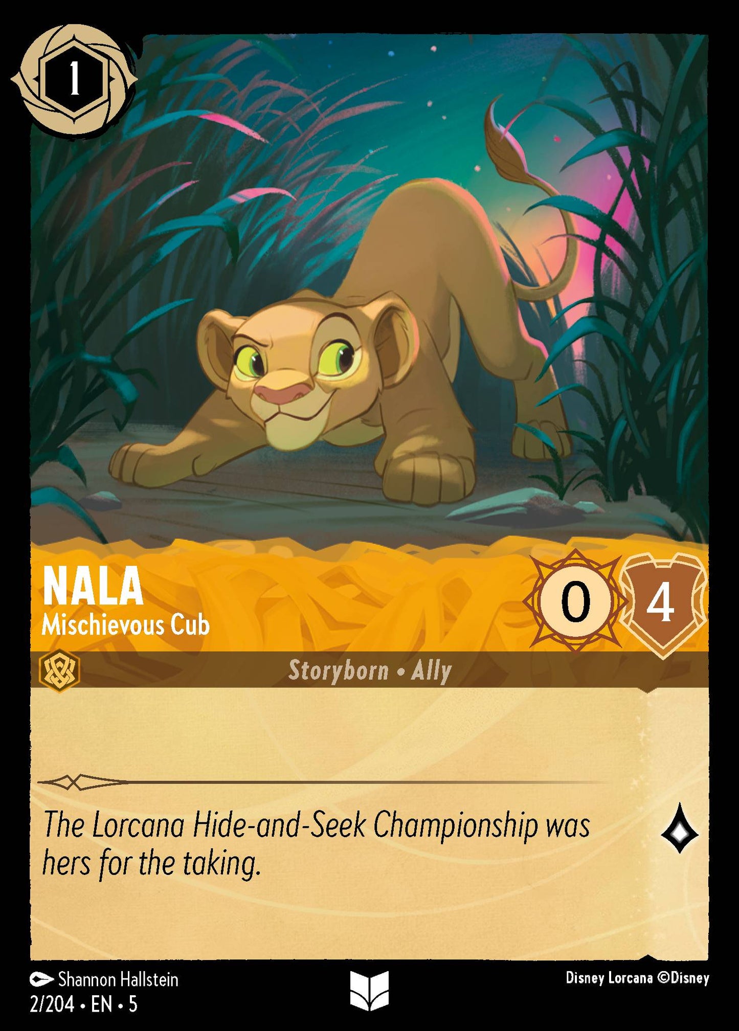 Nala - Mischievous Cub - Disney Lorcana Card