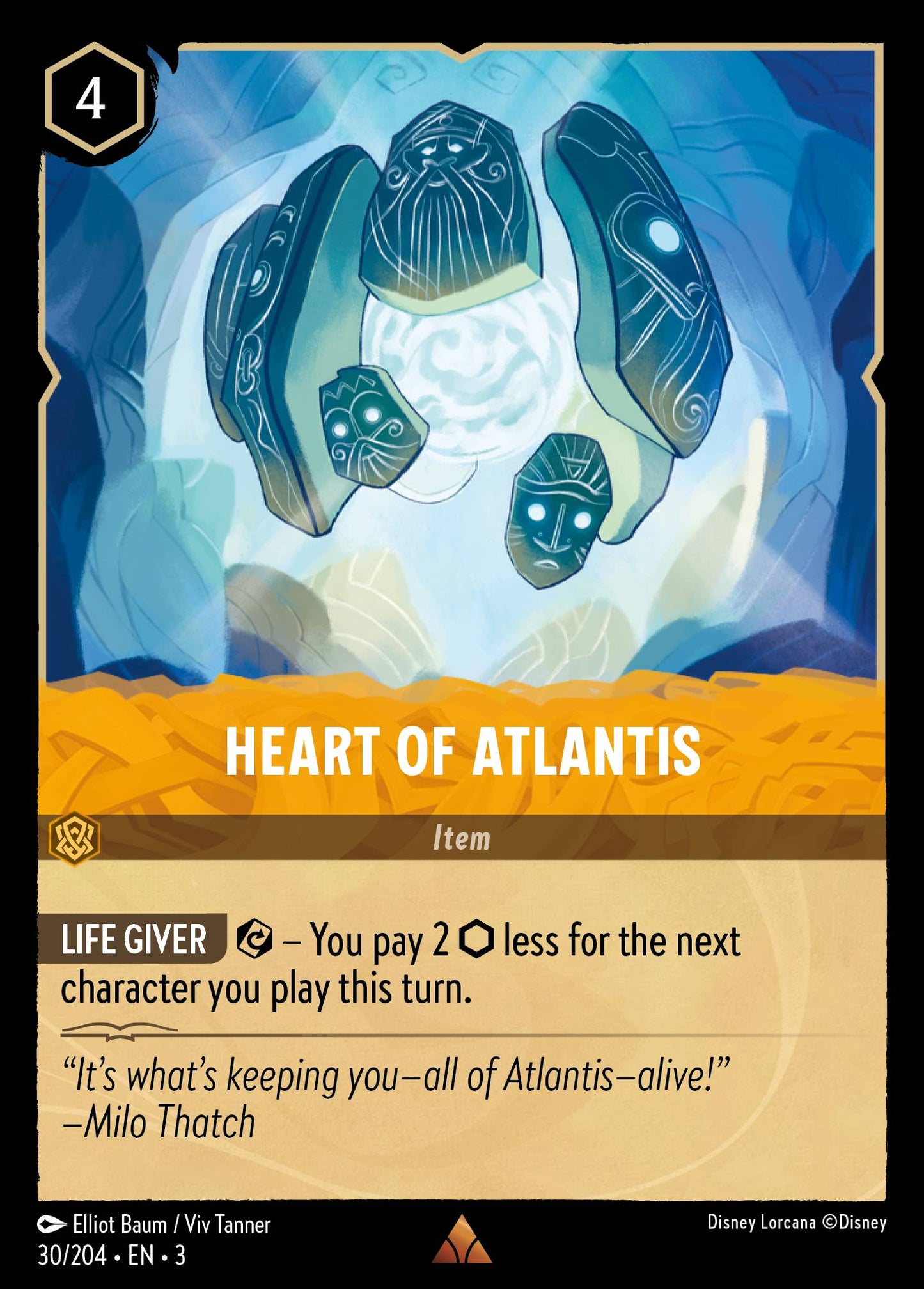 Heart of Atlantis - Rare Lorcana Card