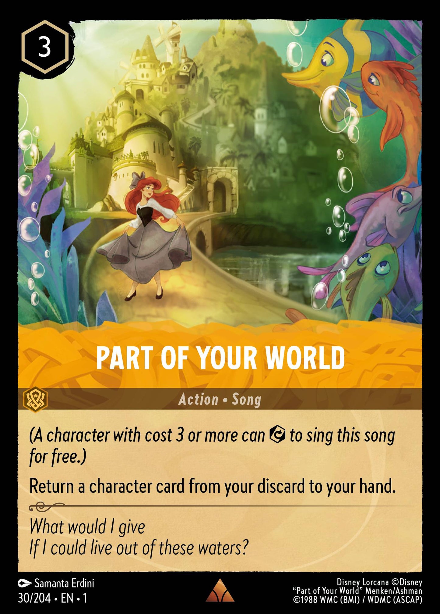 Part of Your World - Rare Lorcana Card