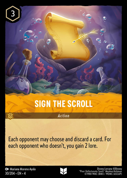 Sign the Scroll - Uncommon Lorcana Card