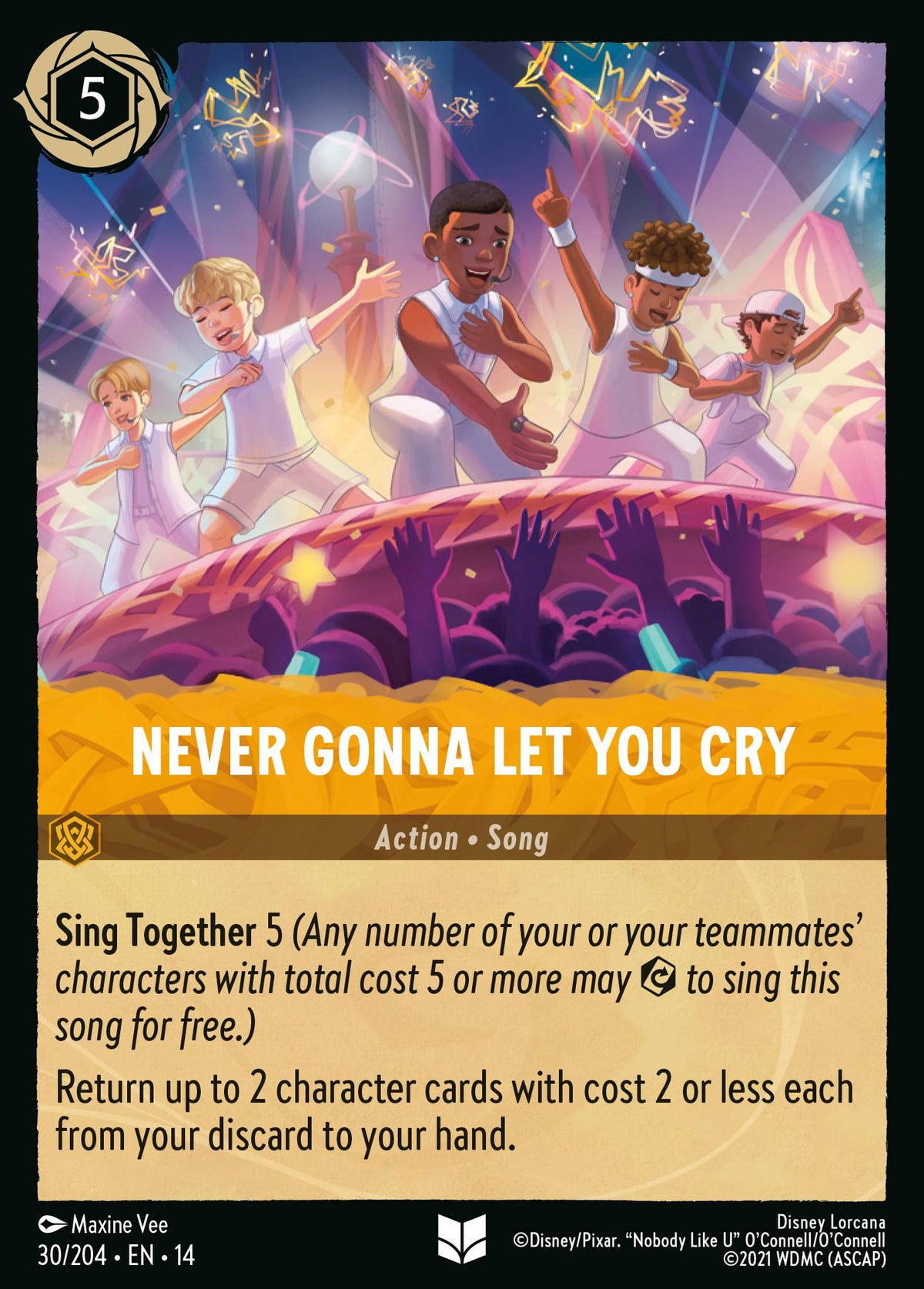 Never Gonna Let You Cry - Uncommon Lorcana Card