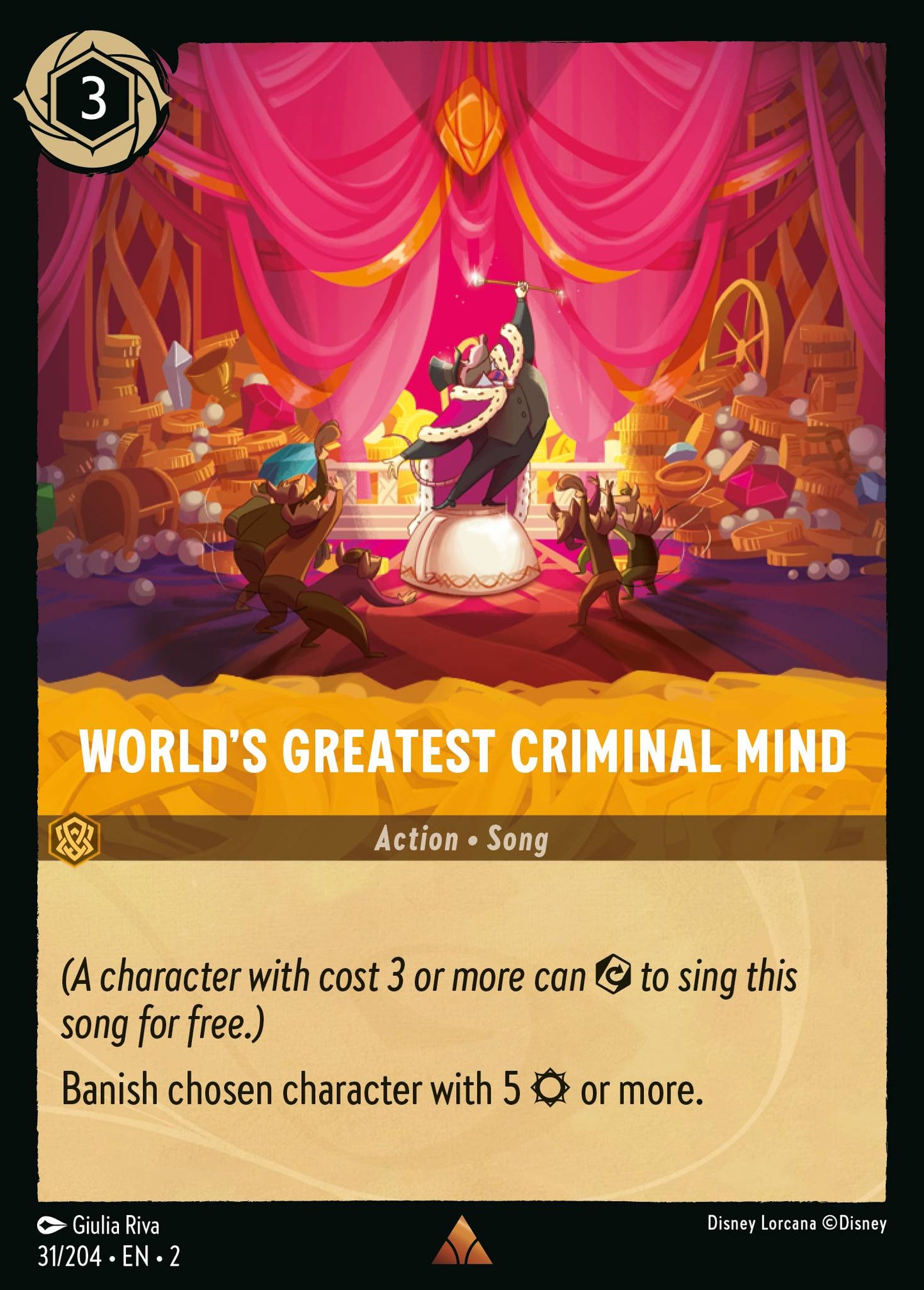 World's Greatest Criminal Mind - Rare Lorcana Card