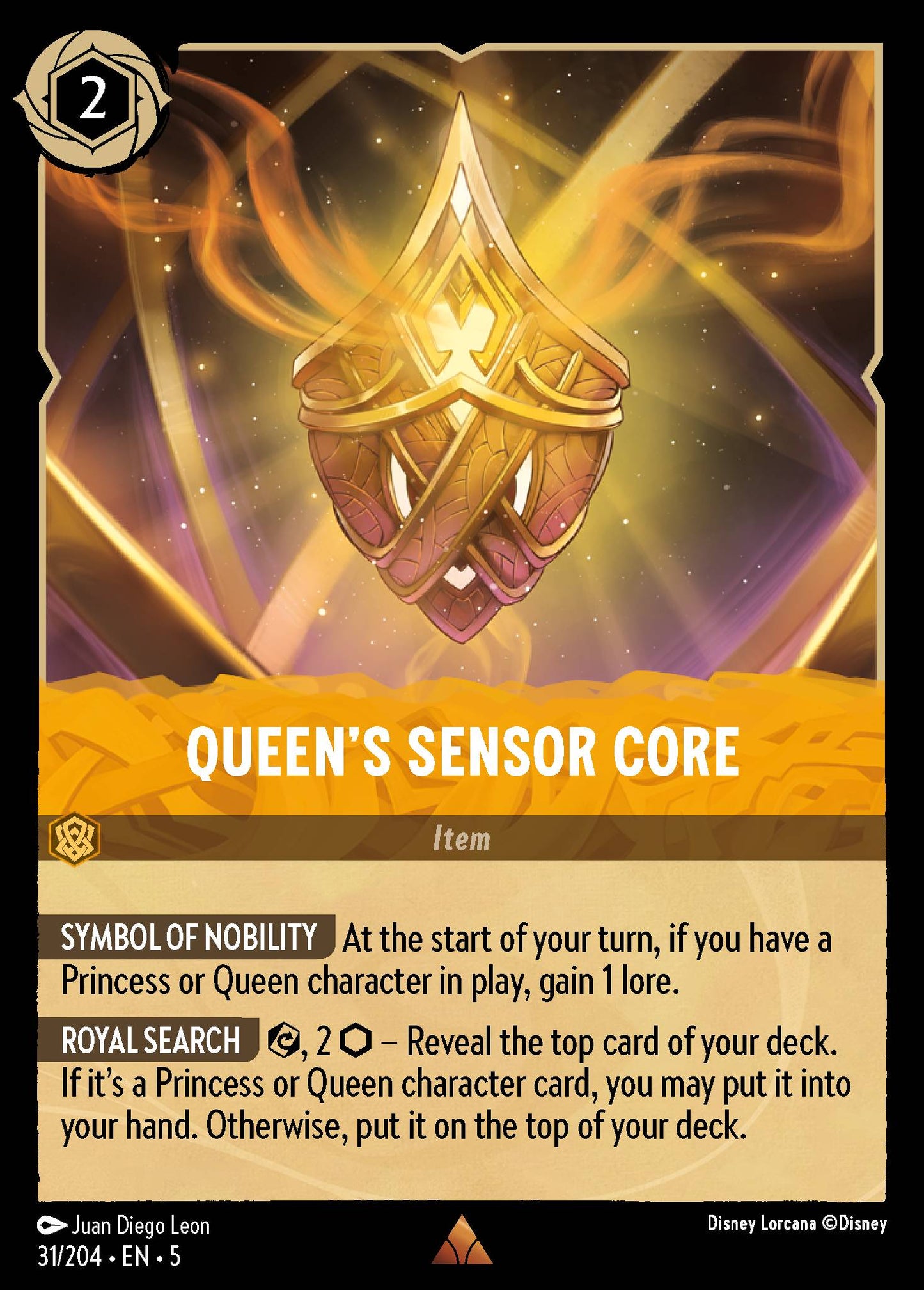 Queen's Sensor Core - Rare Lorcana Card