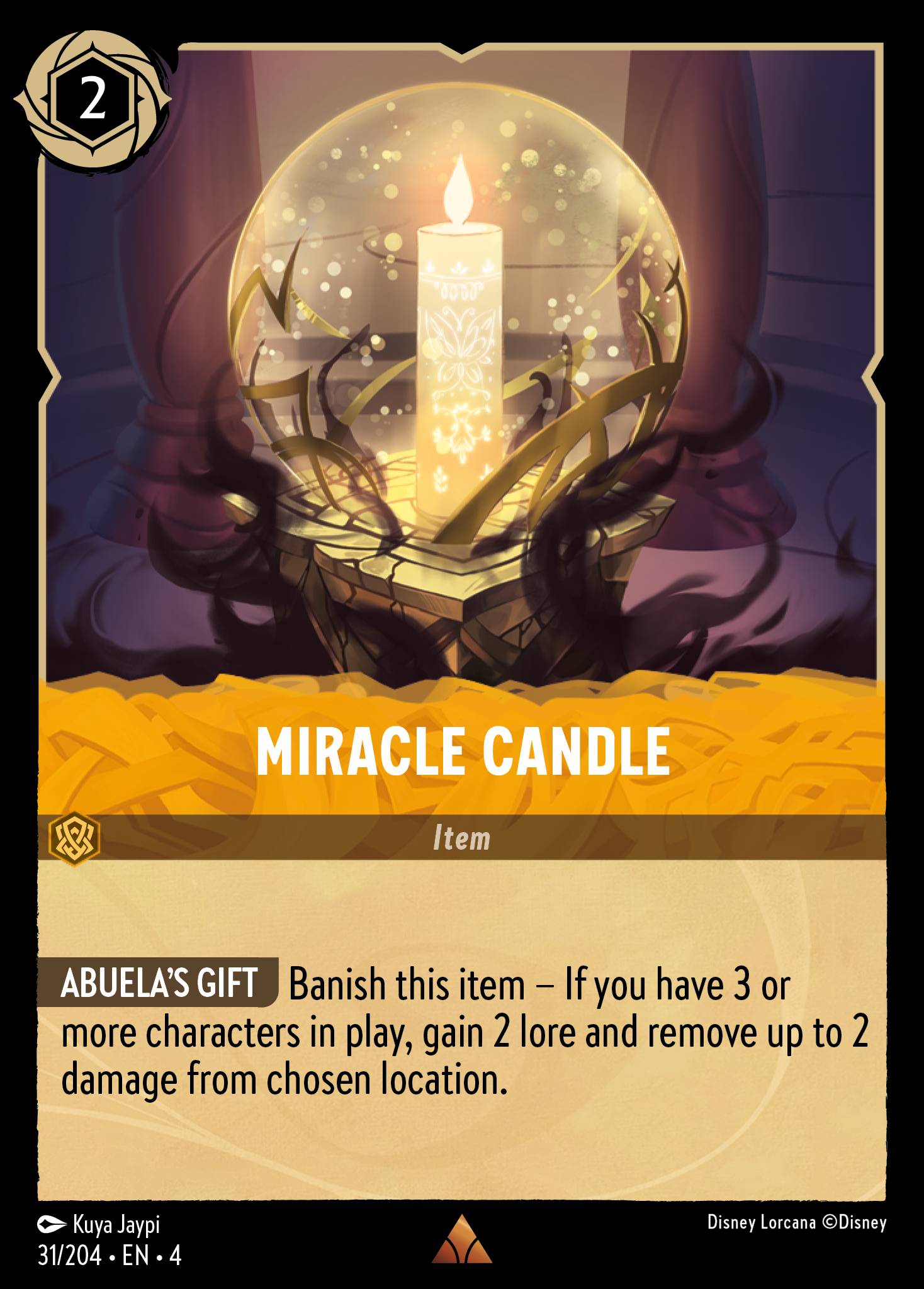 Miracle Candle - Rare Lorcana Card