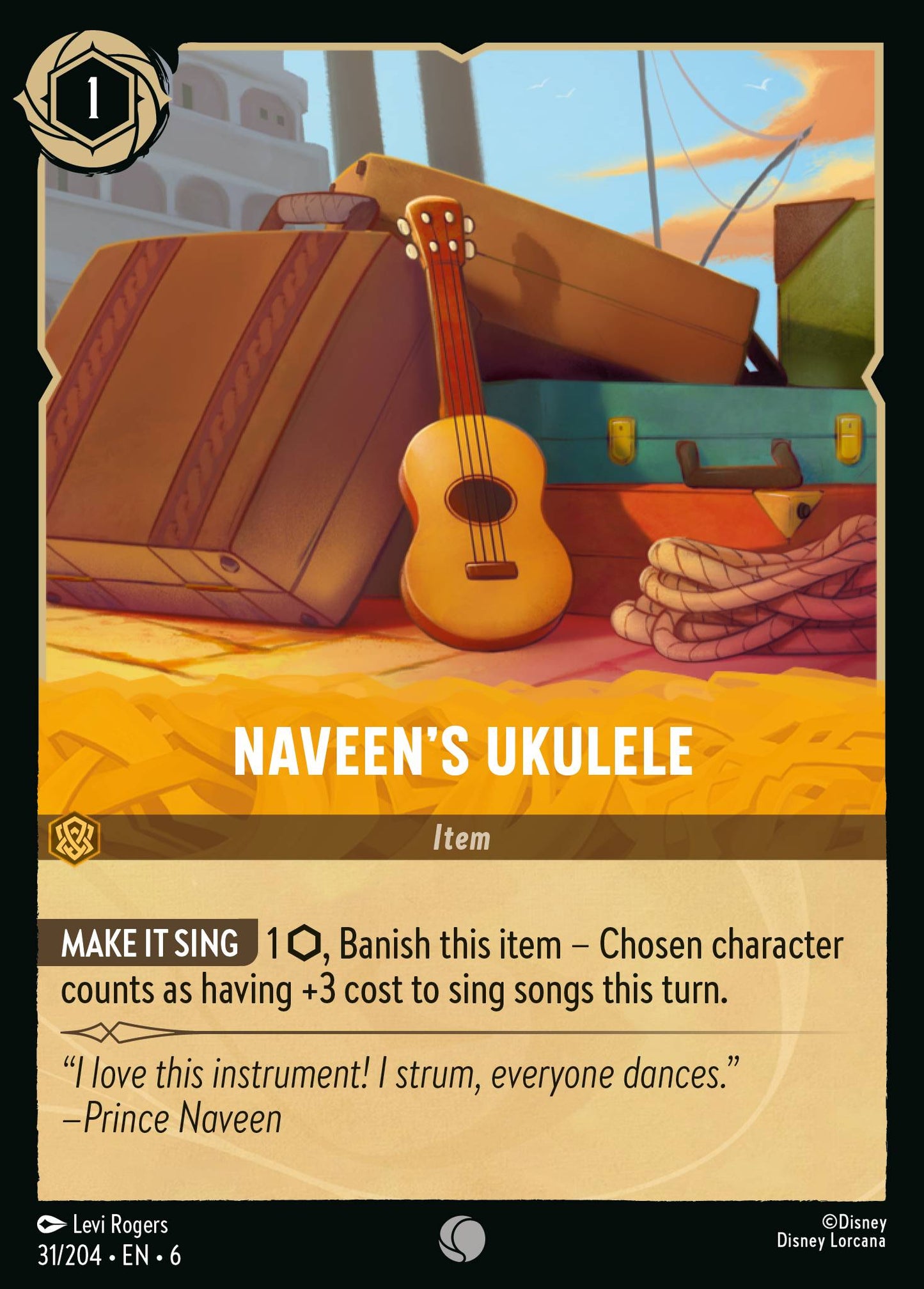 Naveen's Ukulele - Common Lorcana Card