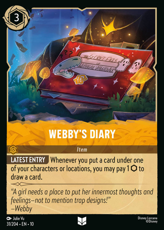 Webby's Diary - Uncommon Lorcana Card