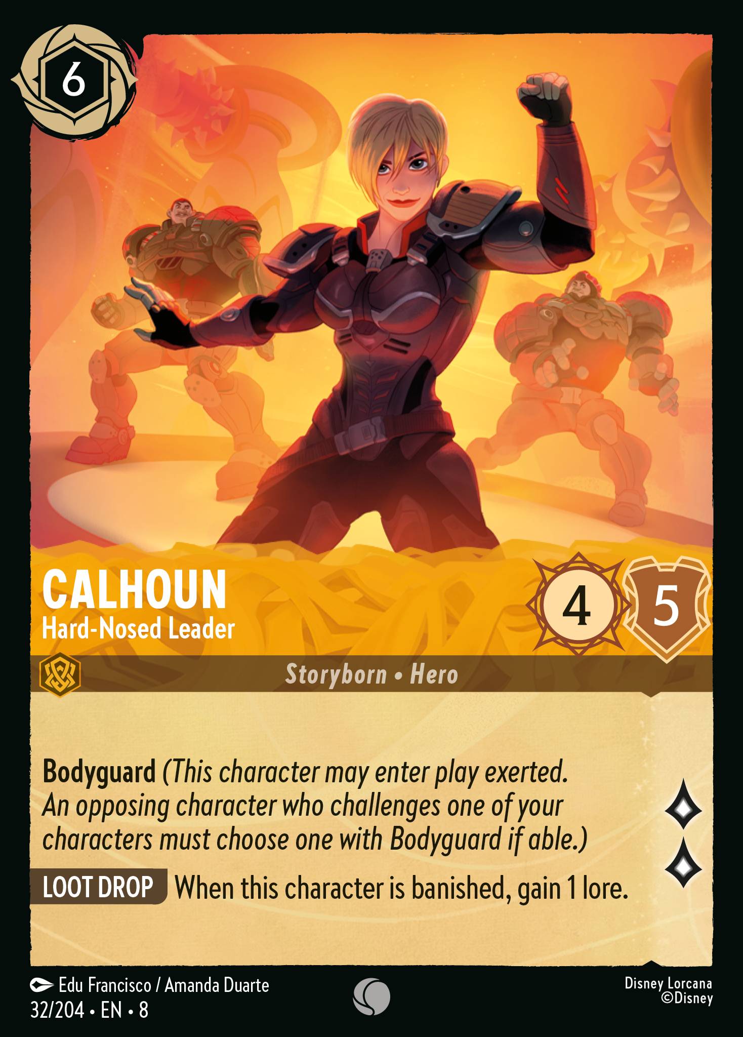 Calhoun - Hard-Nosed Leader - Common Lorcana Card