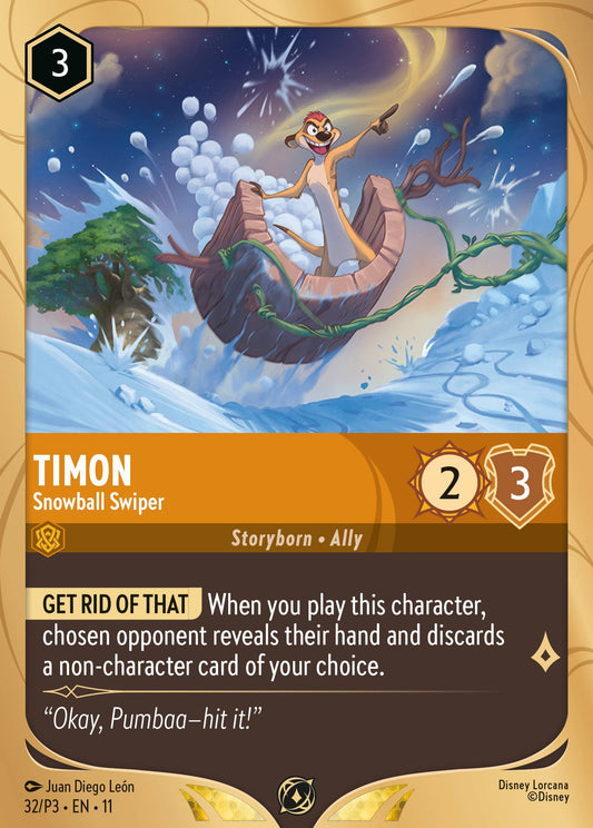 Timon - Snowball Swiper - Disney Lorcana Promo