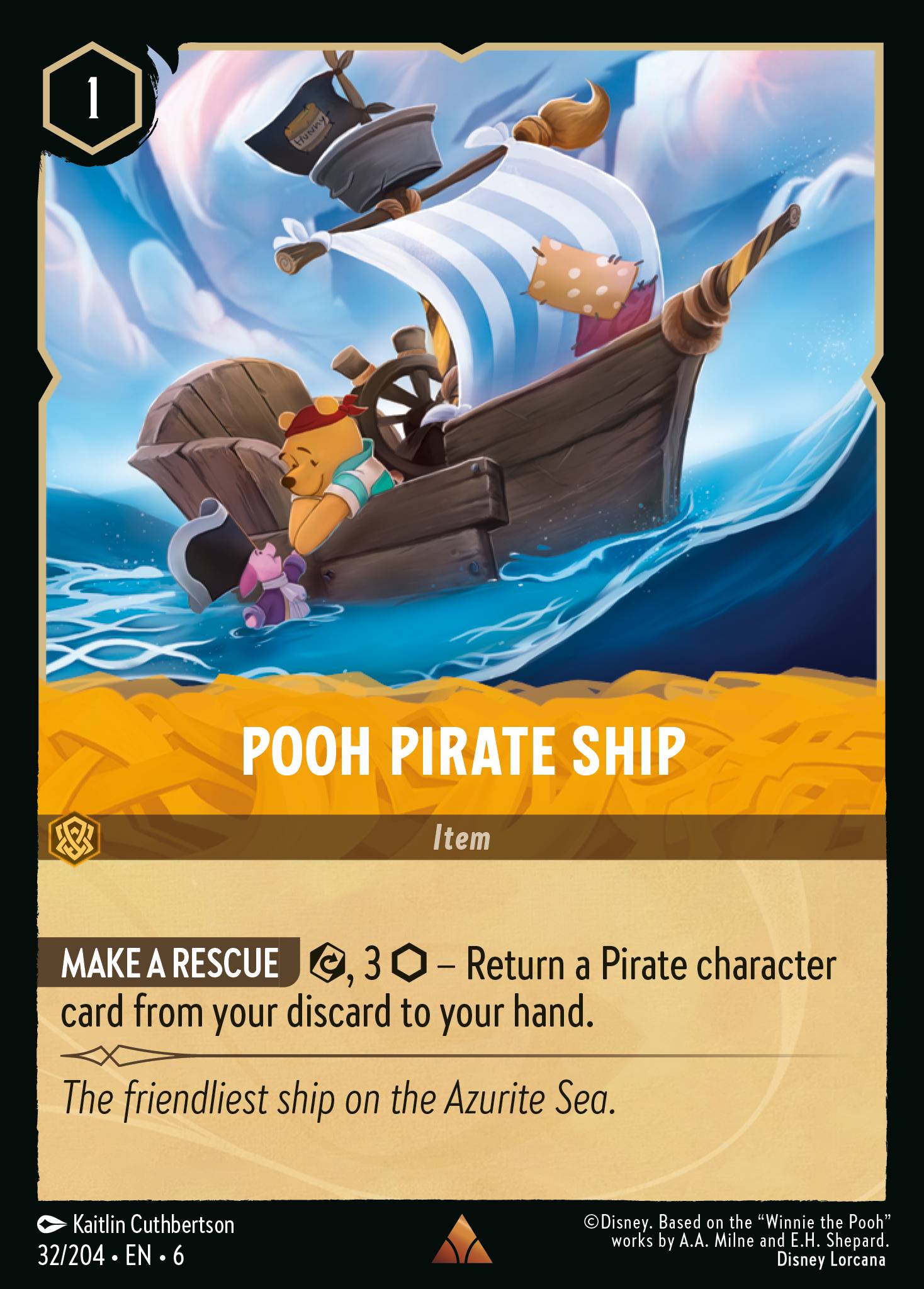 Pooh Pirate Ship - Rare Lorcana Card