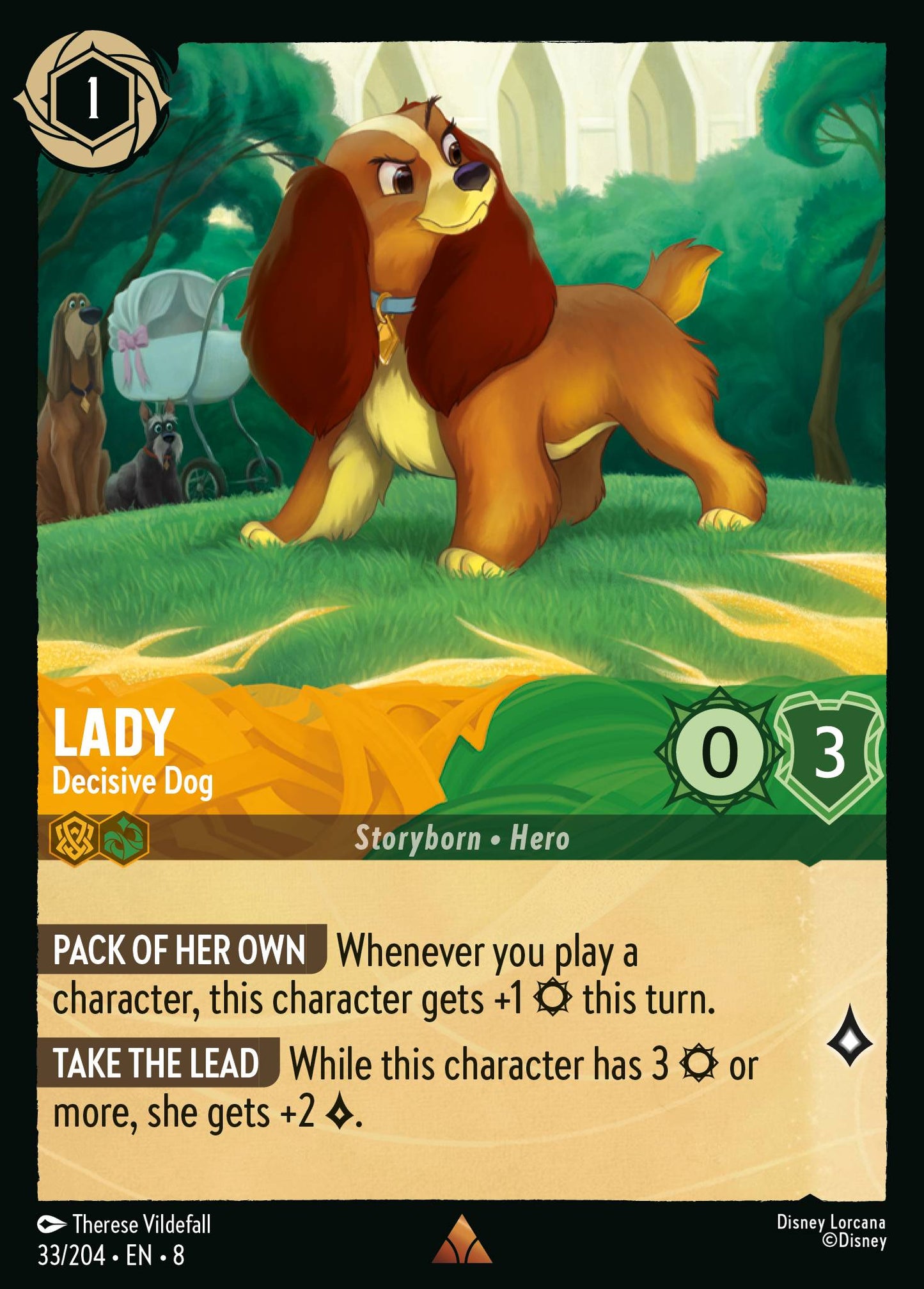 Lady - Decisive Dog - Rare Lorcana Card