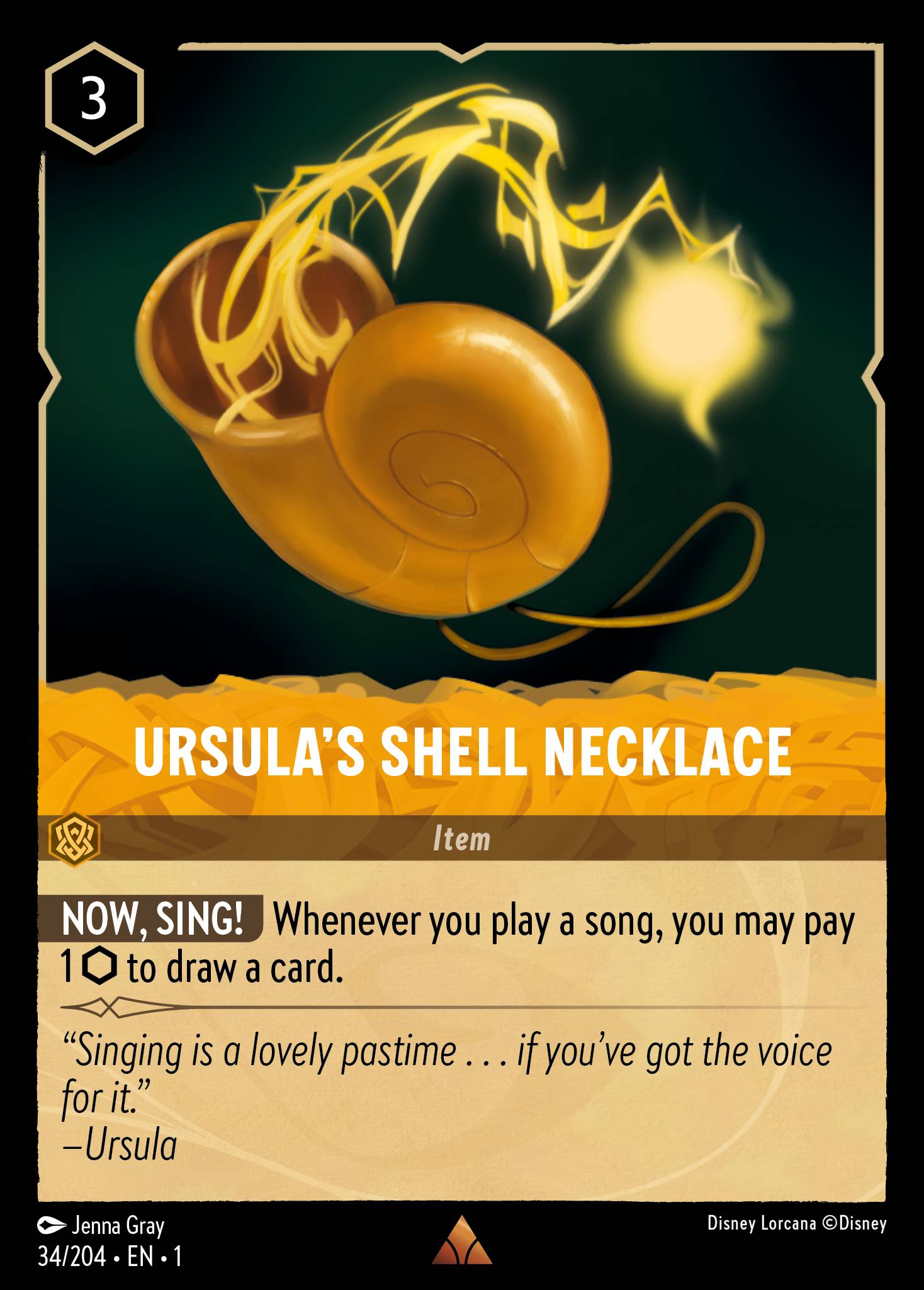 Ursula's Shell Necklace - Rare Lorcana Card