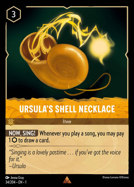 Ursula's Shell Necklace - Rare Lorcana Card