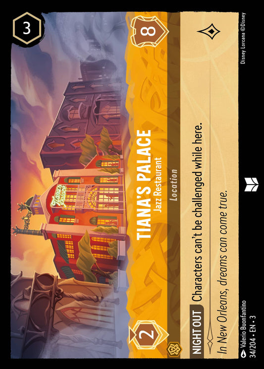 Tiana's Palace - Jazz Restaurant - Uncommon Lorcana Card