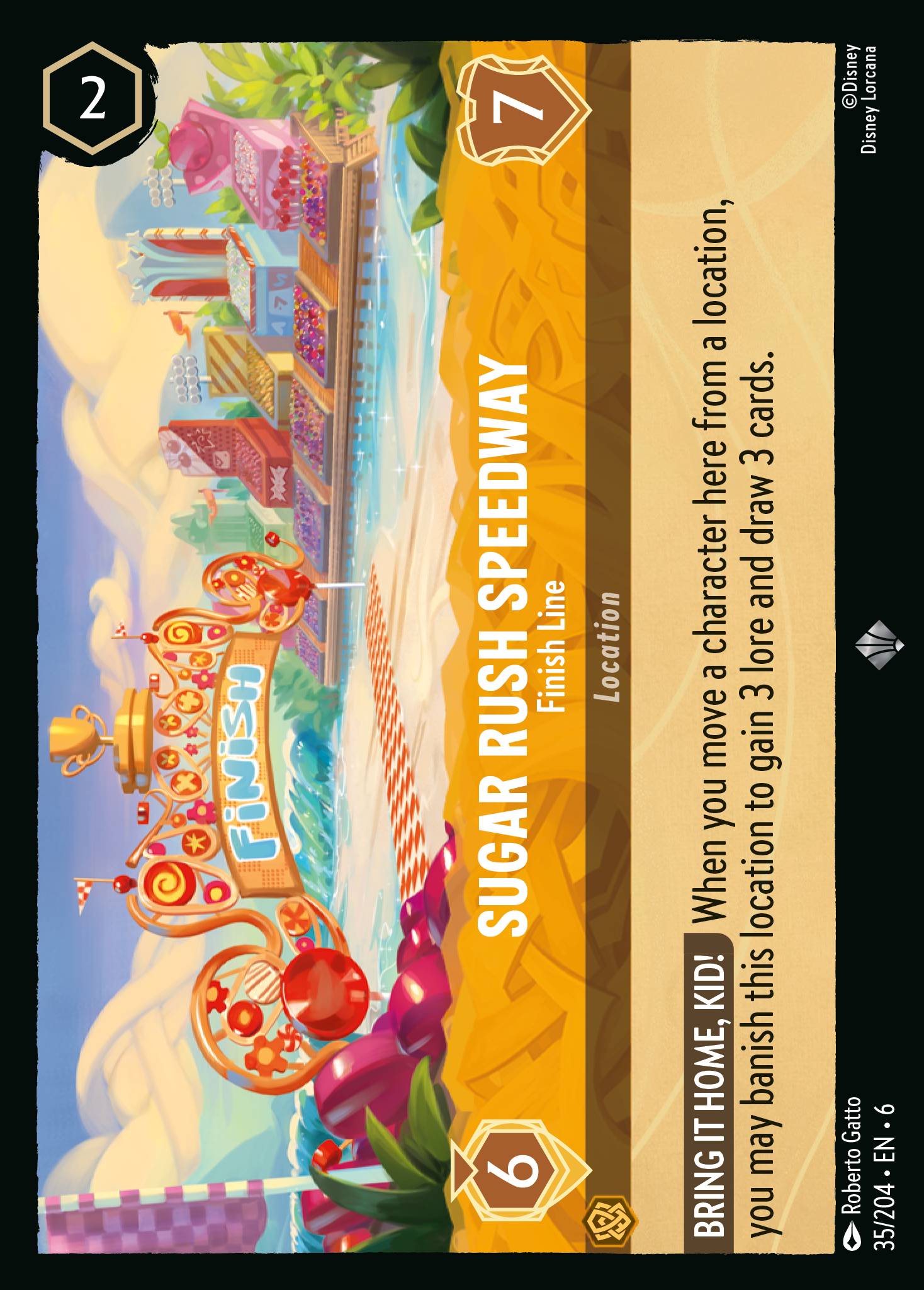 Sugar Rush Speedway - Finish Line - Super Rare Lorcana Card