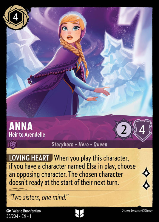 Anna - Heir to Arendelle - Uncommon Lorcana Card