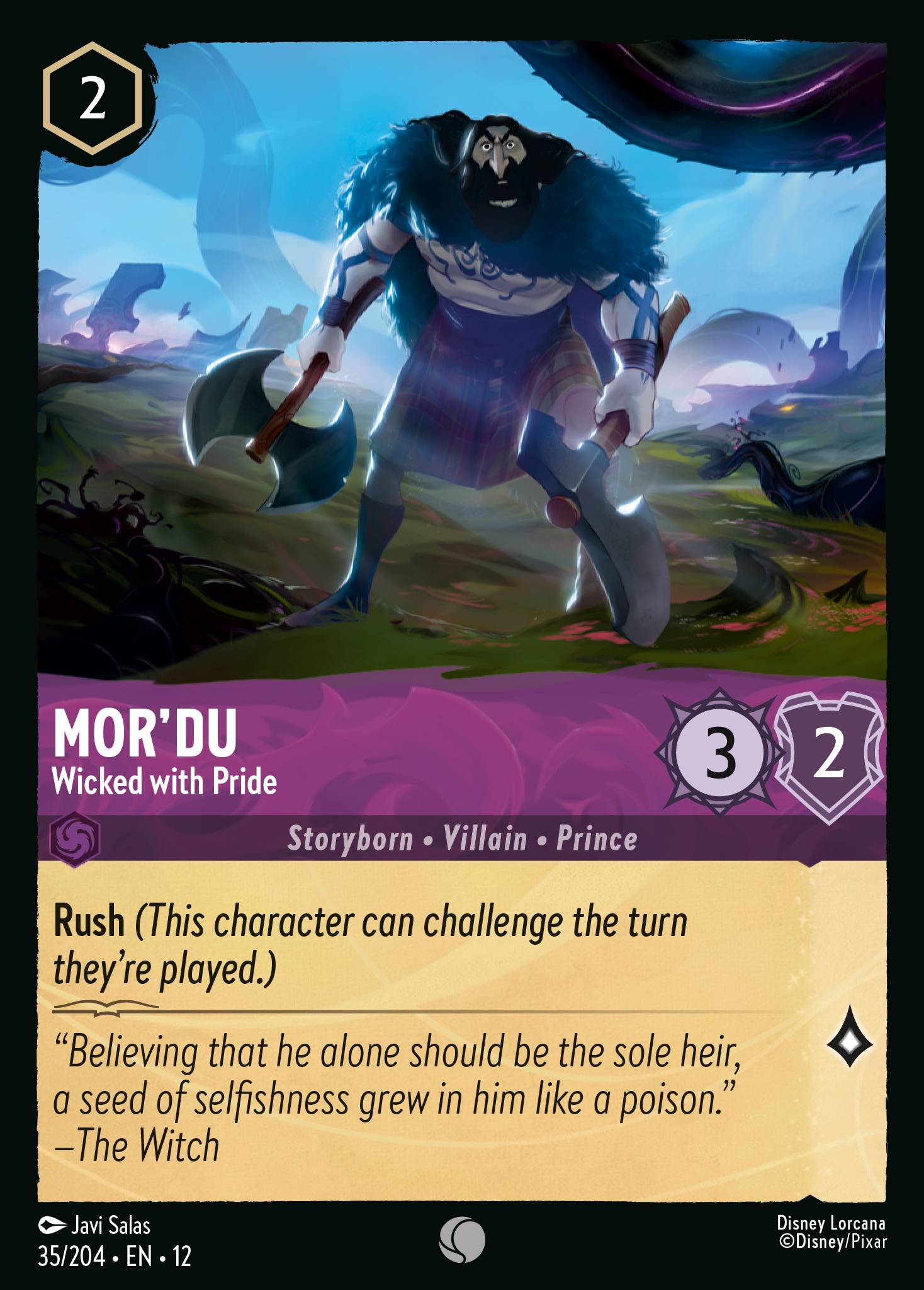 Mor'du - Wicked with Pride - Common Lorcana Card