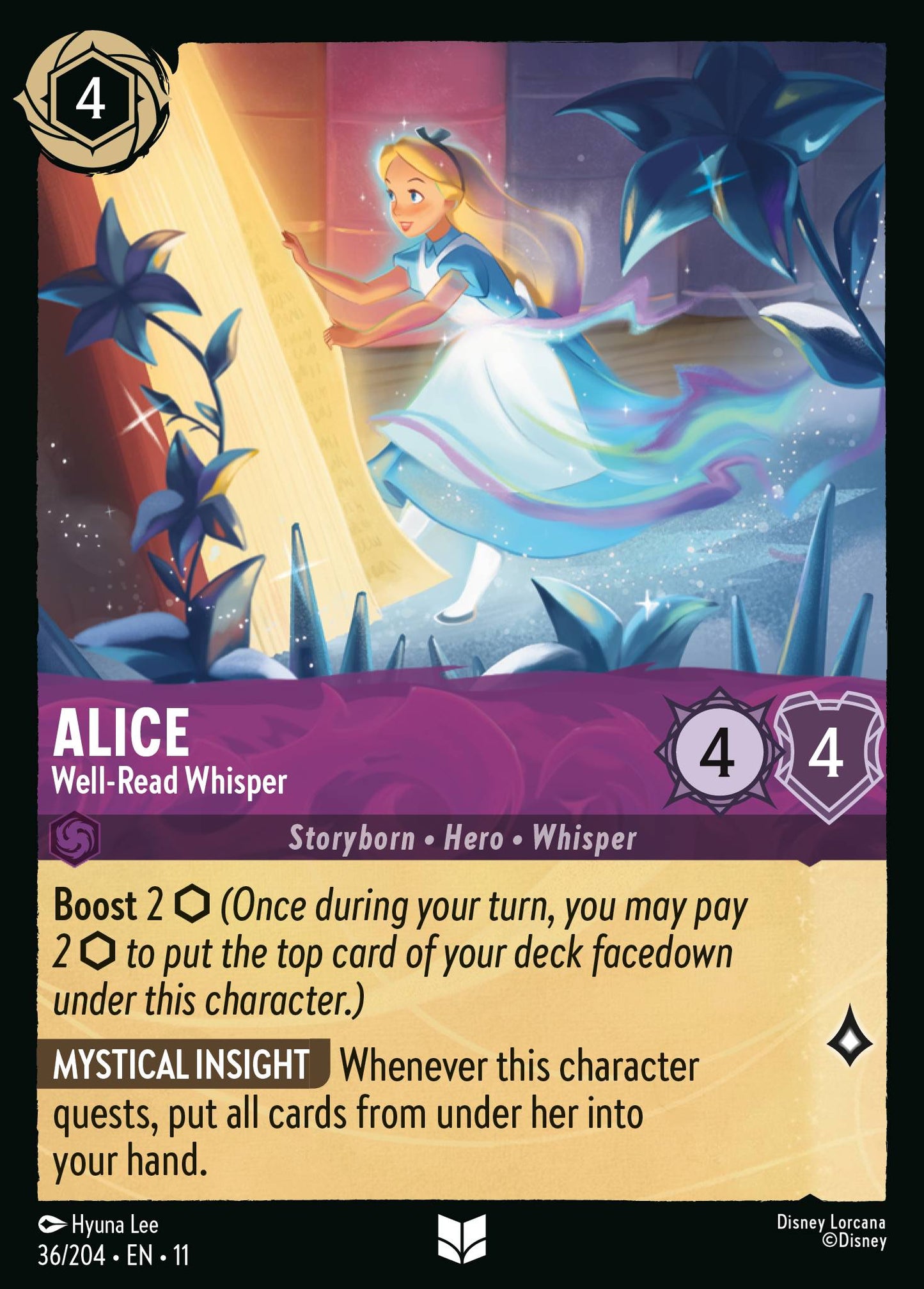 Alice - Well-Read Whisper - Uncommon Lorcana Card